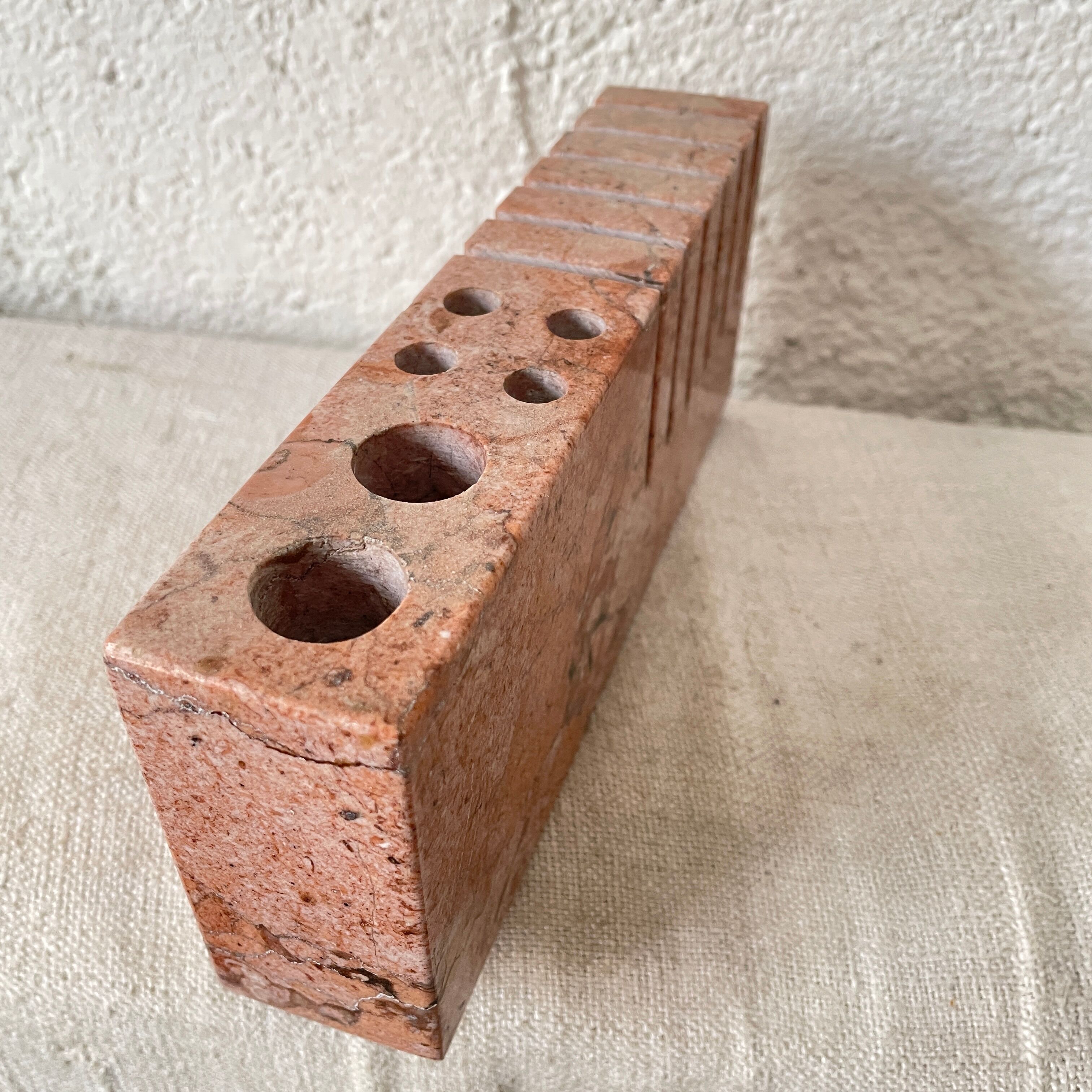 Pencil holder letter press paper design marble 1960 70 1970 sculpture
