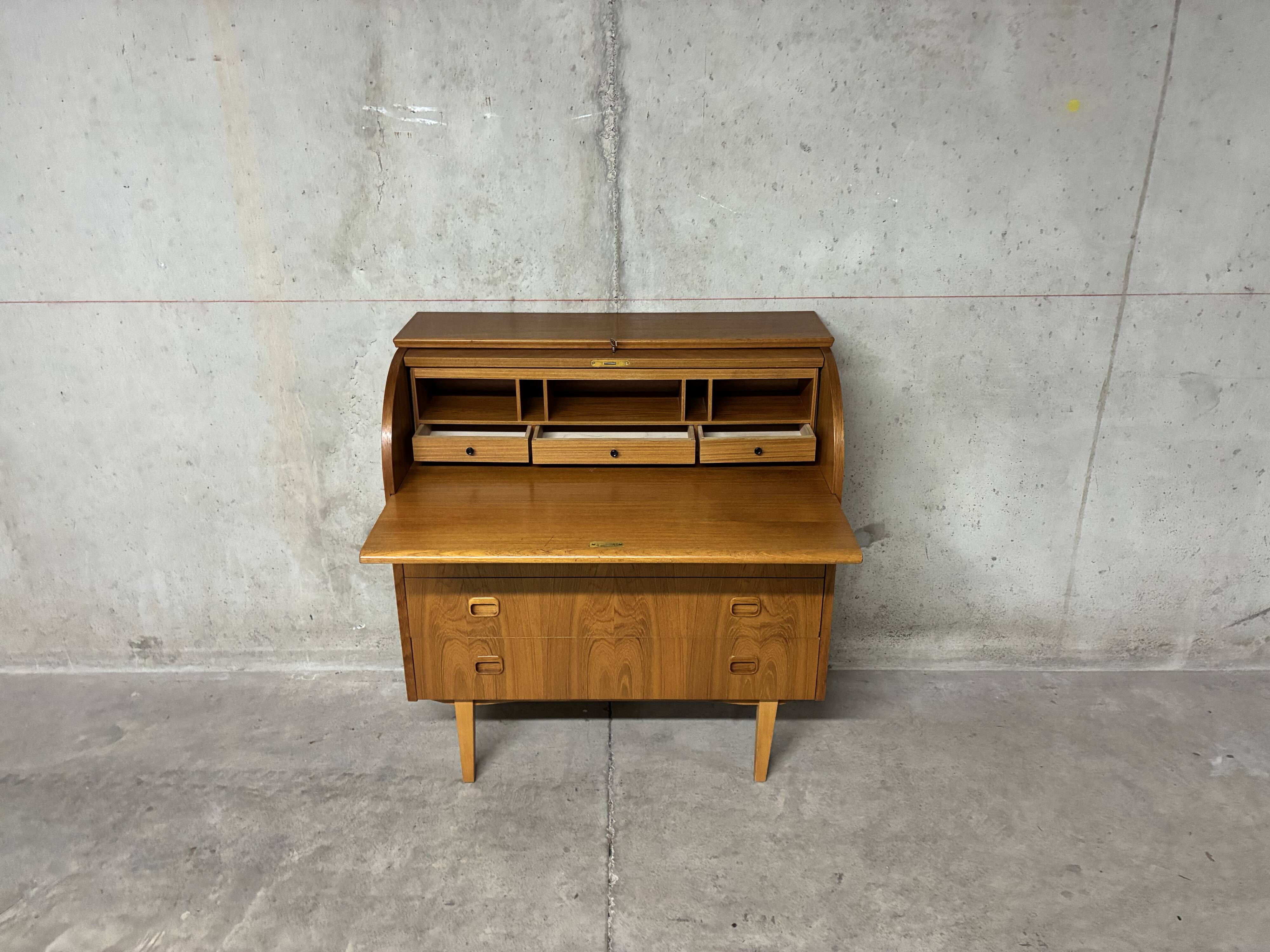 Vintage Scandinavian secretary cabinet from the 1960s.