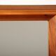 Italian walnut wood square mirror – elegant 1970s design