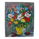 oil on canvas bouquet of flowers