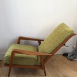Fauteuil vintage inclinable style scandinave