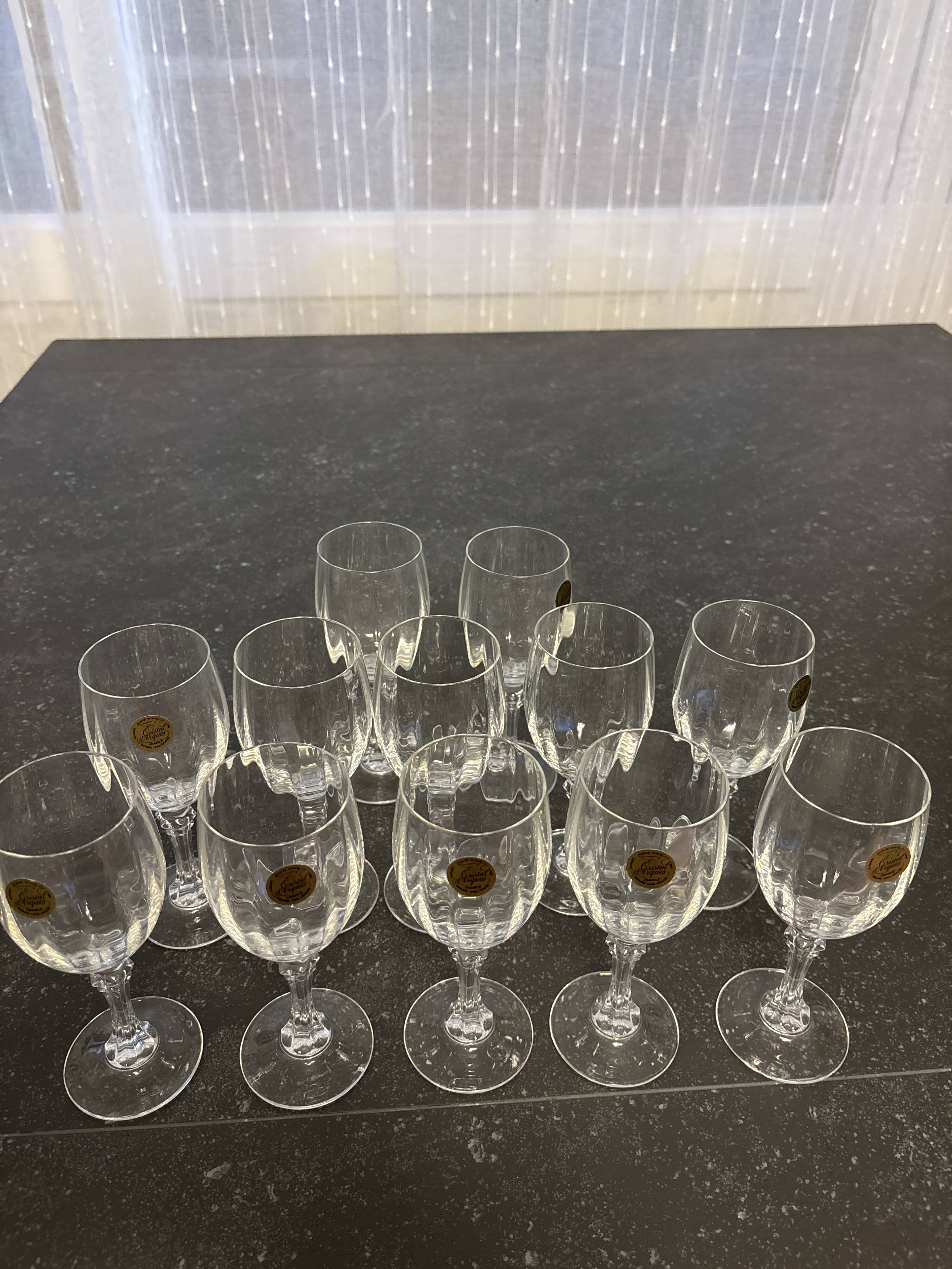 Crystal wine glass