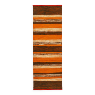 Scandinavian mid-century modern gallery rug, 234 cm x 80 cm (92 x 31 in).