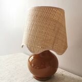 Lampe Gaston en céramique marron
