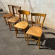 Set of 4 yellow bistro chairs