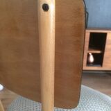 Lot de 4 chaises restaurées, années 50, assemblages monobloc