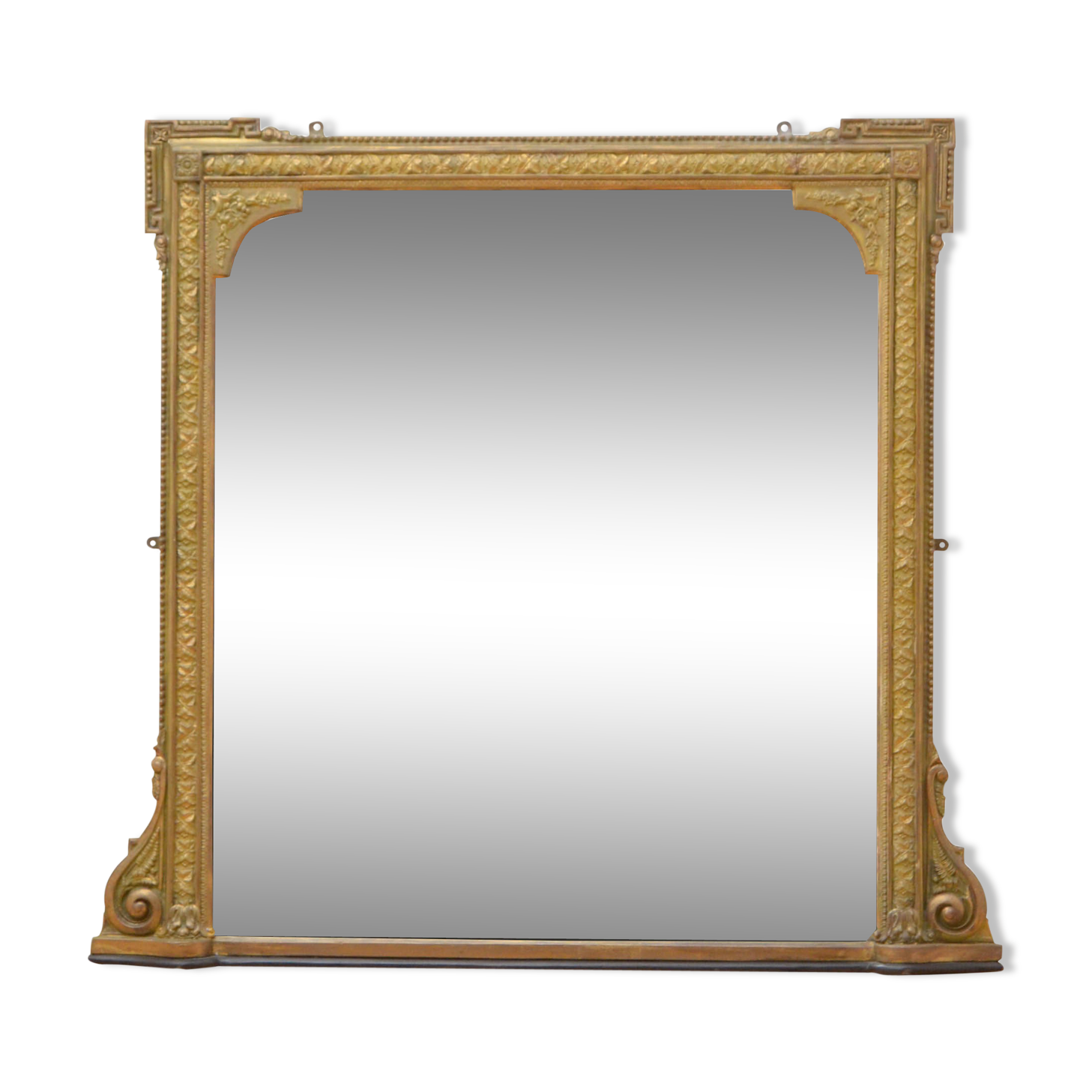 Victorian giltwood wall mirror - 112x121cm