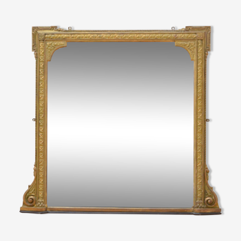 Victorian giltwood wall mirror - 112x121cm