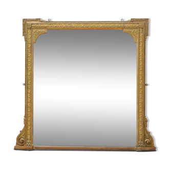 Victorian giltwood wall mirror - 112x121cm