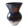 Vase in multicolored enamelled sandies, Keramik Germany