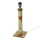 Classic Onyx Marble Brass Column Lamp 20th Century