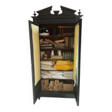 Napoleon III cabinet/display case in blackened wood