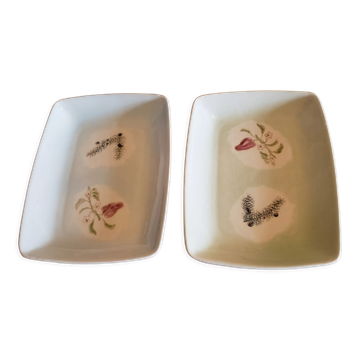 2 rectangular hollow dishes Bavaria