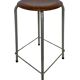 Vintage school stool, 1970s industrial design, Dutch minimalist