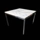 Table basse Roche Bobois en métal chromé dessus marbre,  1970