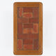 Brutalist coffee table in solid oak and ceramic – 1970