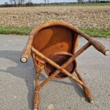 Woven rattan coffee table