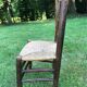 Pair of oak and straw chairs, 19th century period.