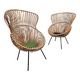 Vintage Dutch design rattan chairs 'Rohe Noordwolde'