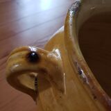 Enamelled grease pot