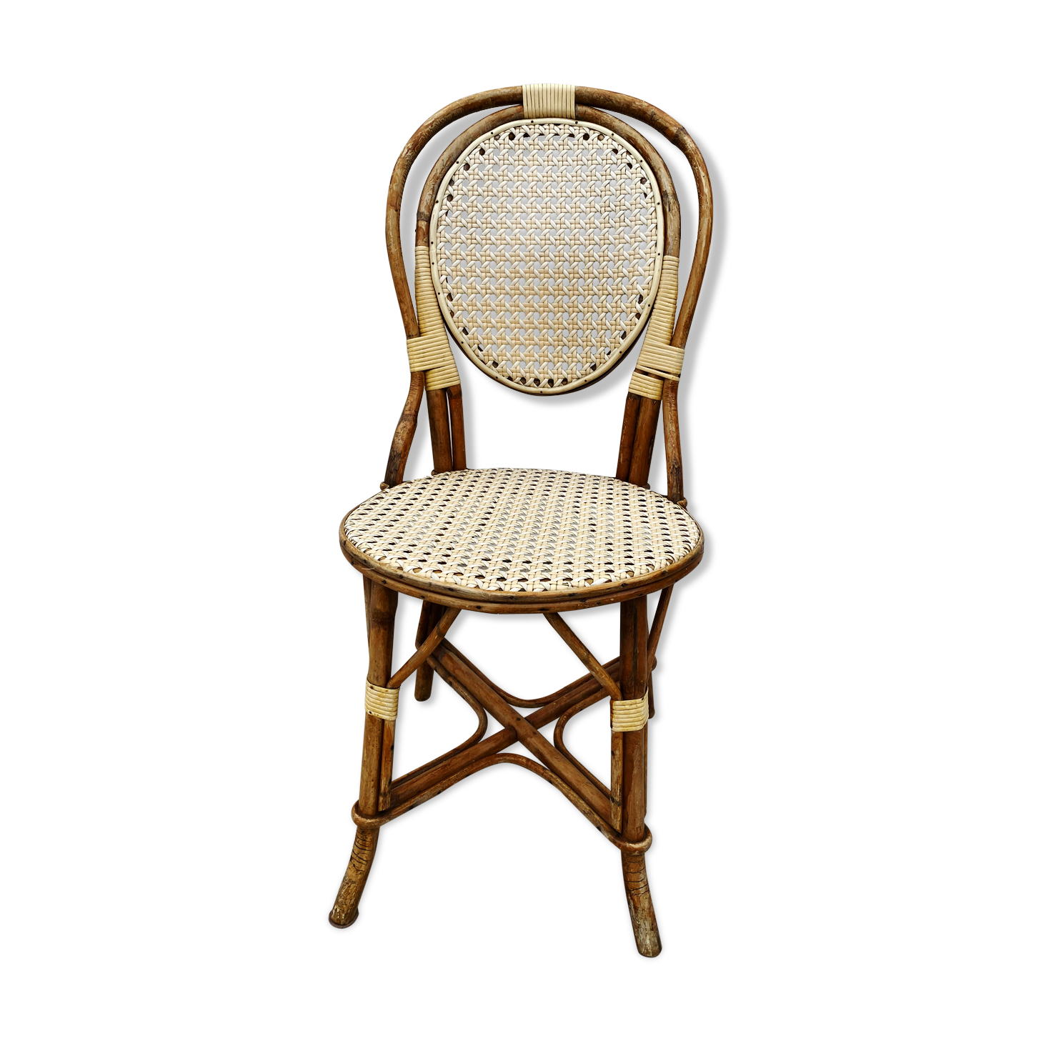 Rattan bistro chair 1970