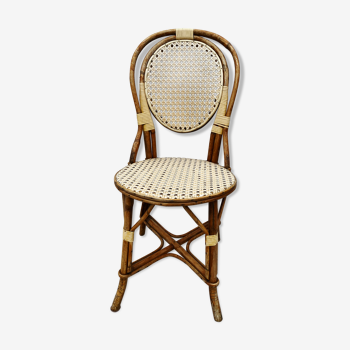 Rattan bistro chair 1970