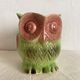 Zoomorphic jug, Sarreguemines jug in slipware, owl, owl.