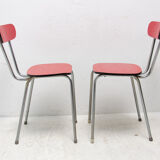 Pair of Czechoslovak colored formica cafe chairs, 1960´s