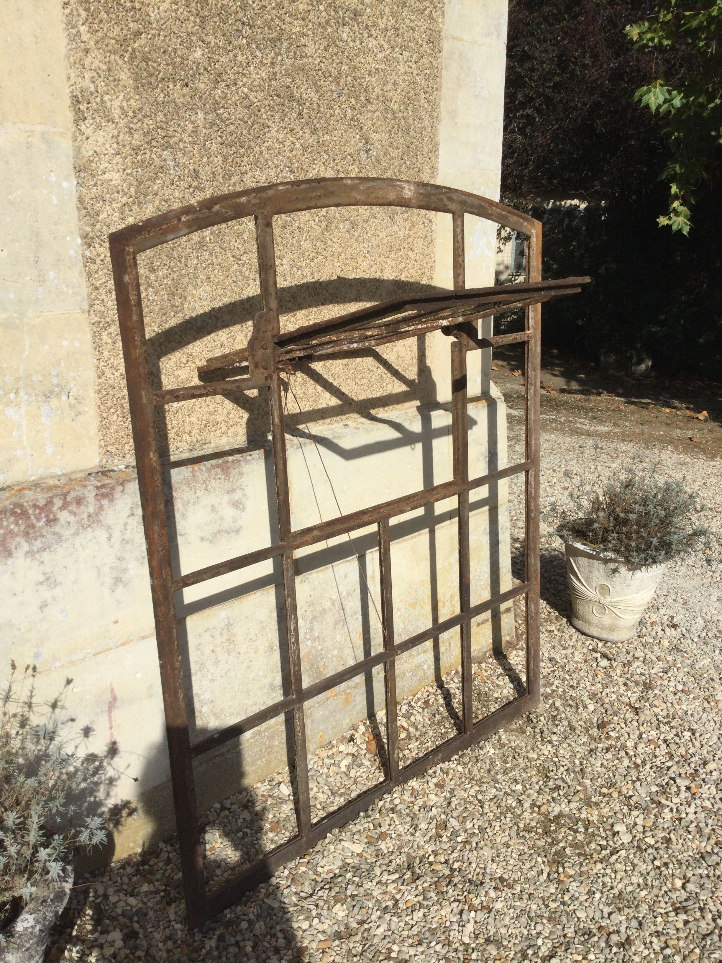 Old cast iron factory window