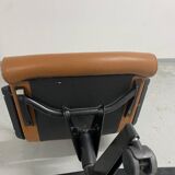 Fauteuil en cuir Cognac Richard Sapper édition Knoll