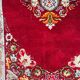Vintage Turkish silk carpet handmade 74x146 cm