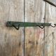 Vintage 1950s Green Metal Wall Coat Rack x3 #E