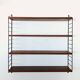 Etagère murale String en bois et métal, années 60