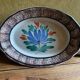 Ceramic plate, antique late 19th - early 20th century, known as "Cul-noir" from Normandy.