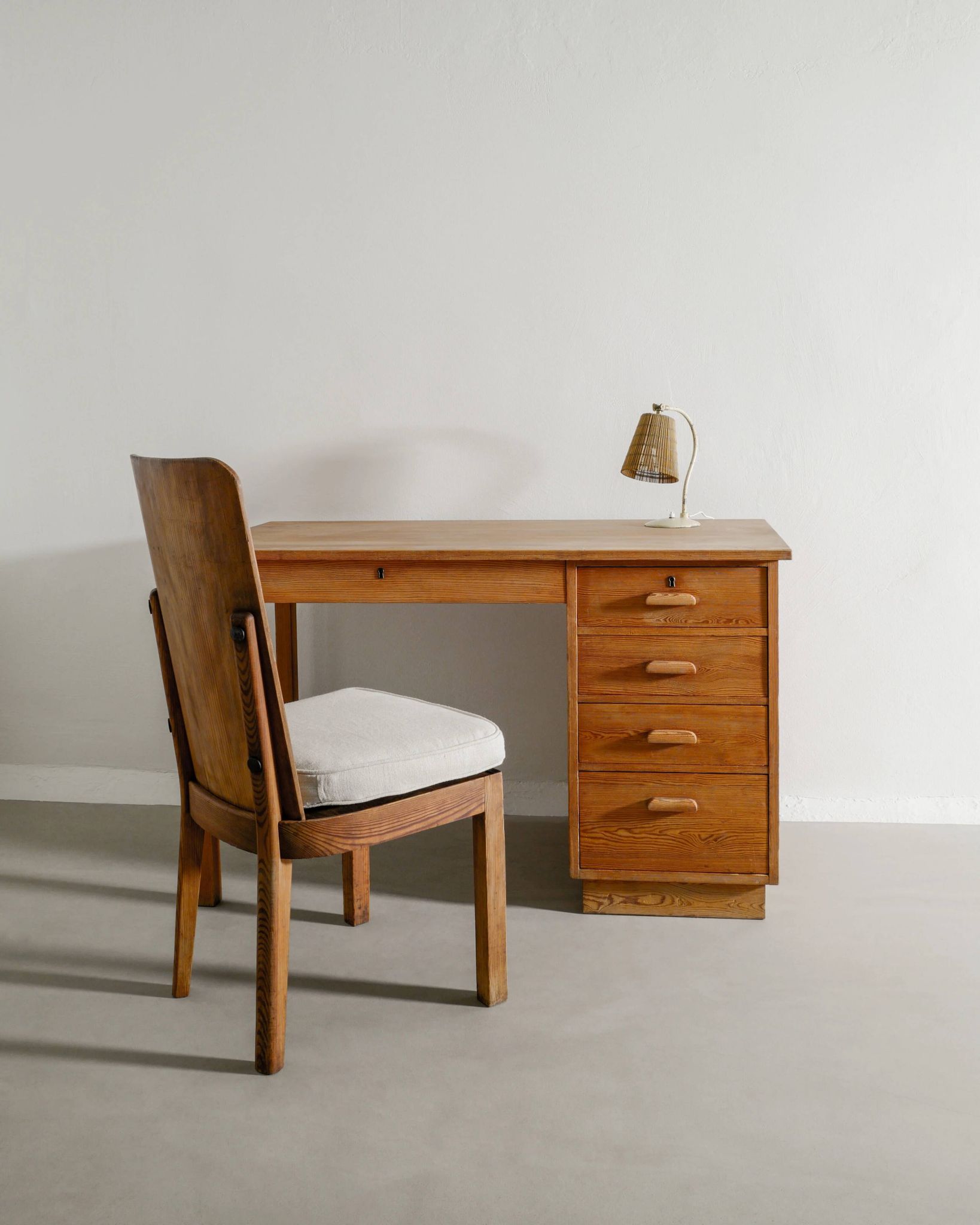 Swedish Wooden Pine Desk by Axel Einar Hjorth for Nordiska Kompaniet, 1930s