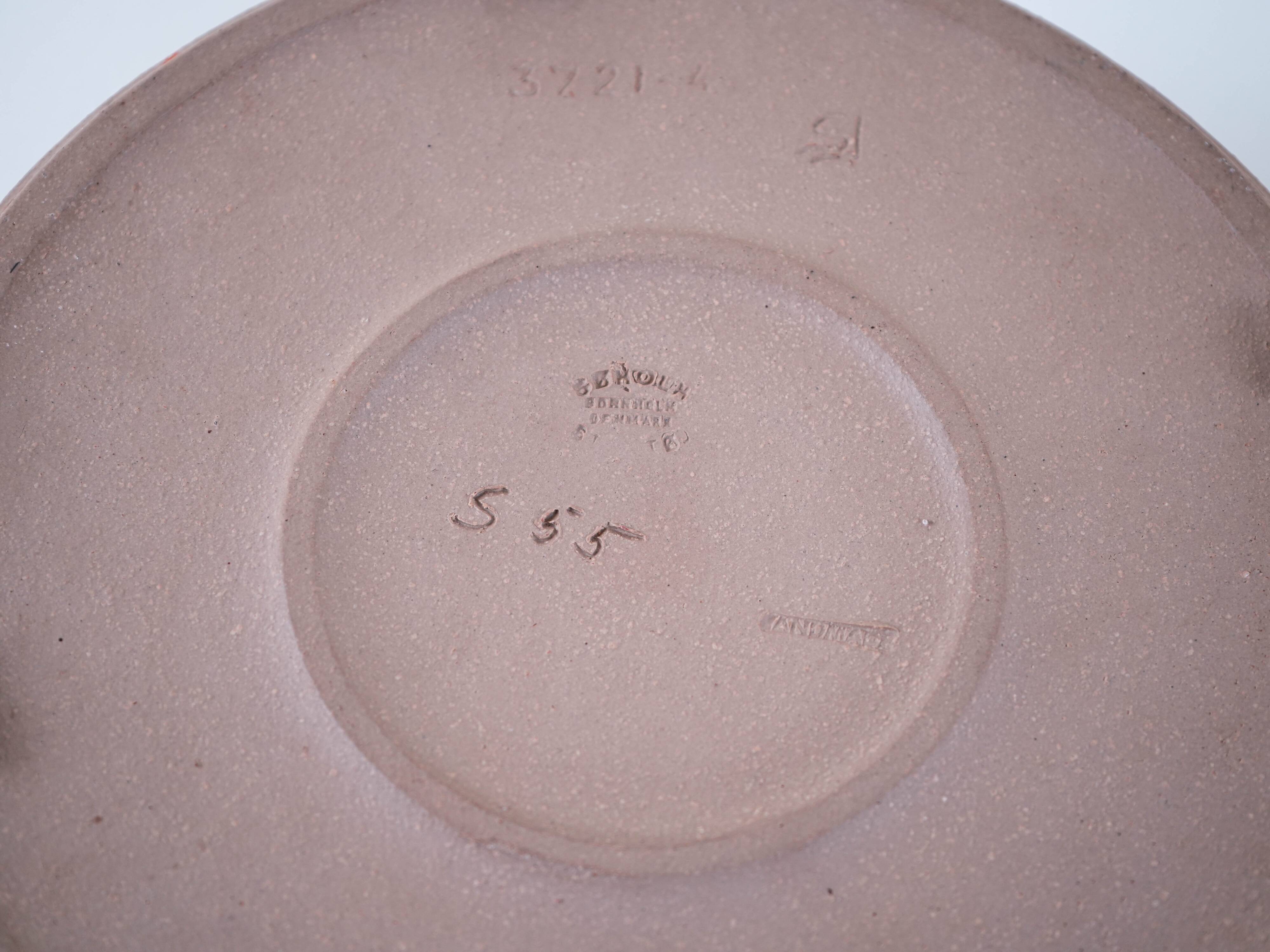 Bol en céramique, design danois, années 1970, fabriqué par Søholm