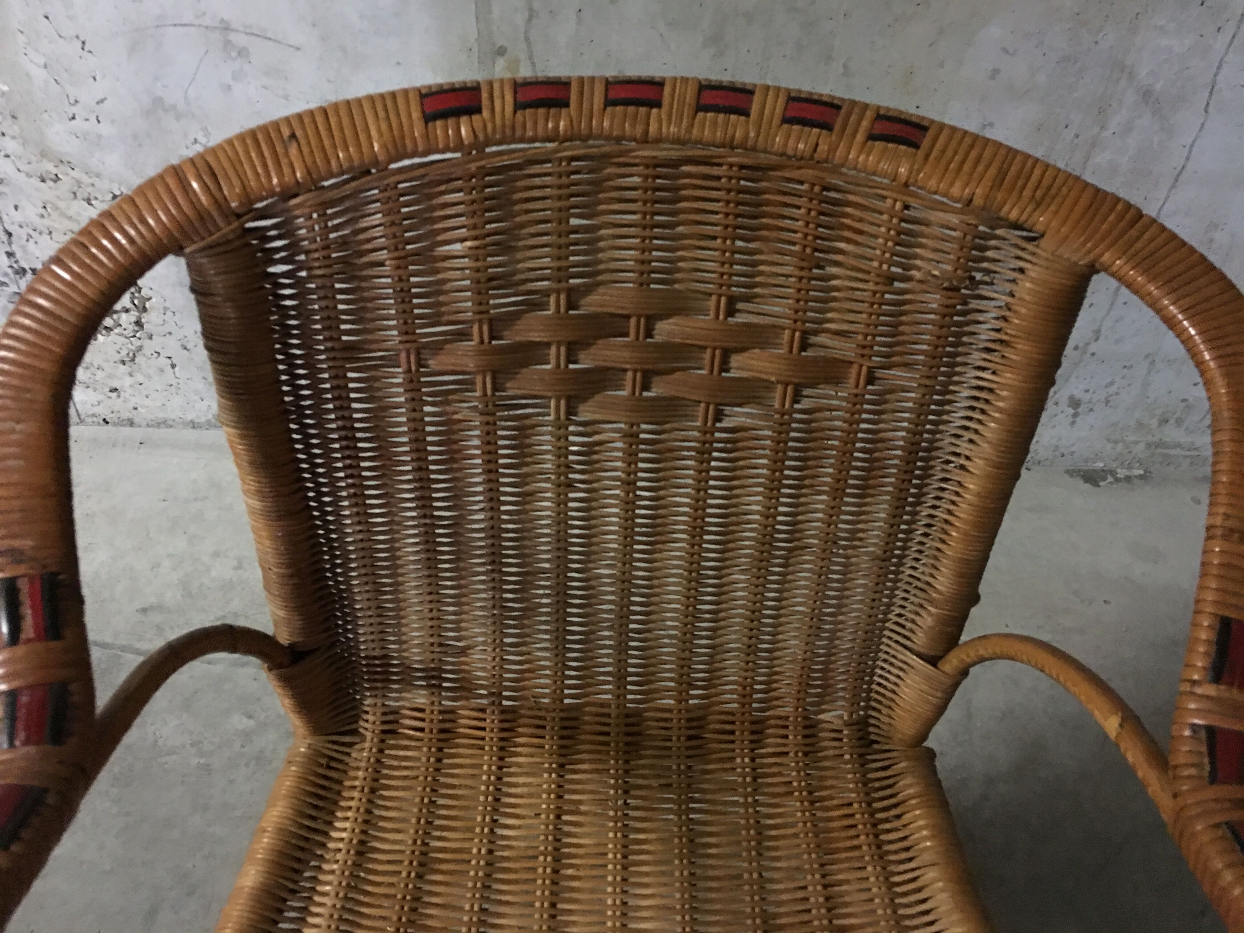 Rattan armchair 60s