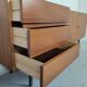 Scandinavian vintage teak and metal long sideboard, 60s