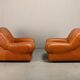 Rino Maturi Depositato Lounge Chairs in cognac leather for Mimo Padova