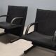 Artflex T Line armchairs designed by Burkhard Vogtherr in leather, Italy, 1980s.