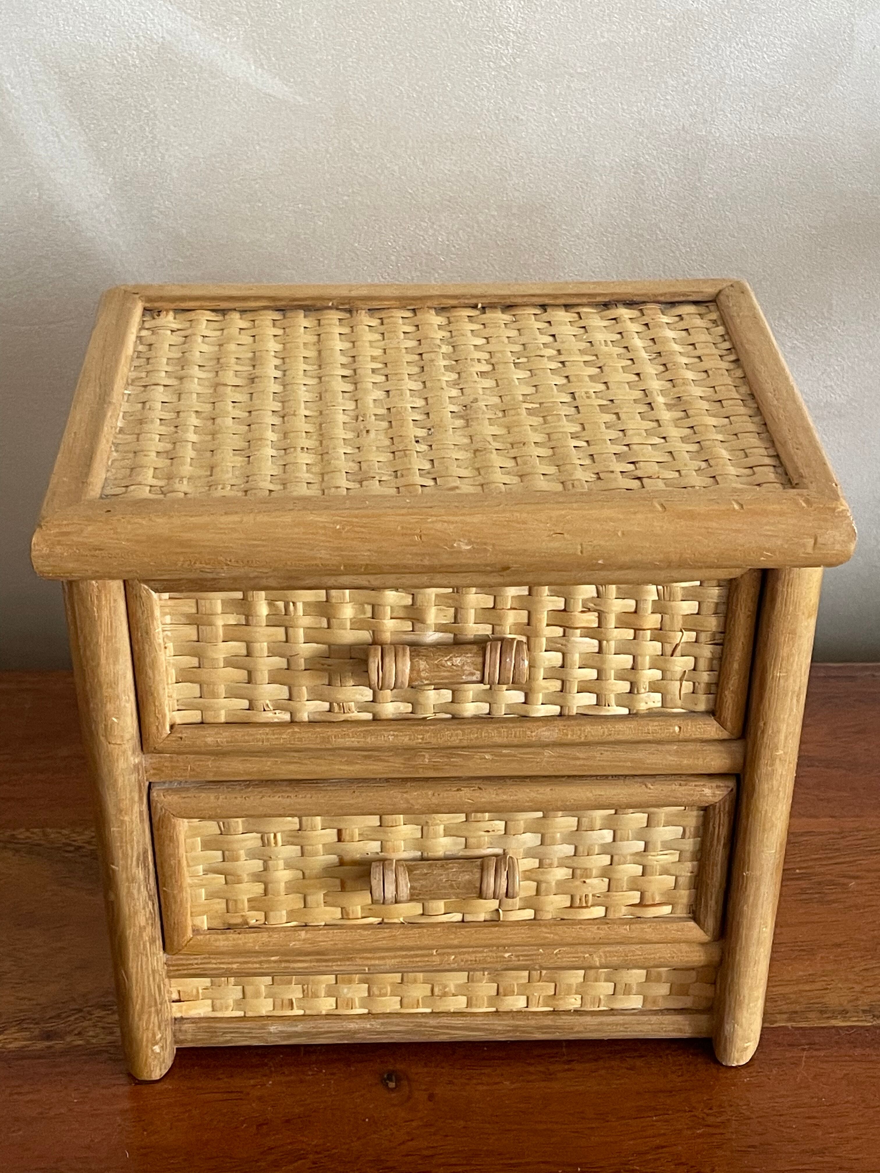Rattan box jewelry box