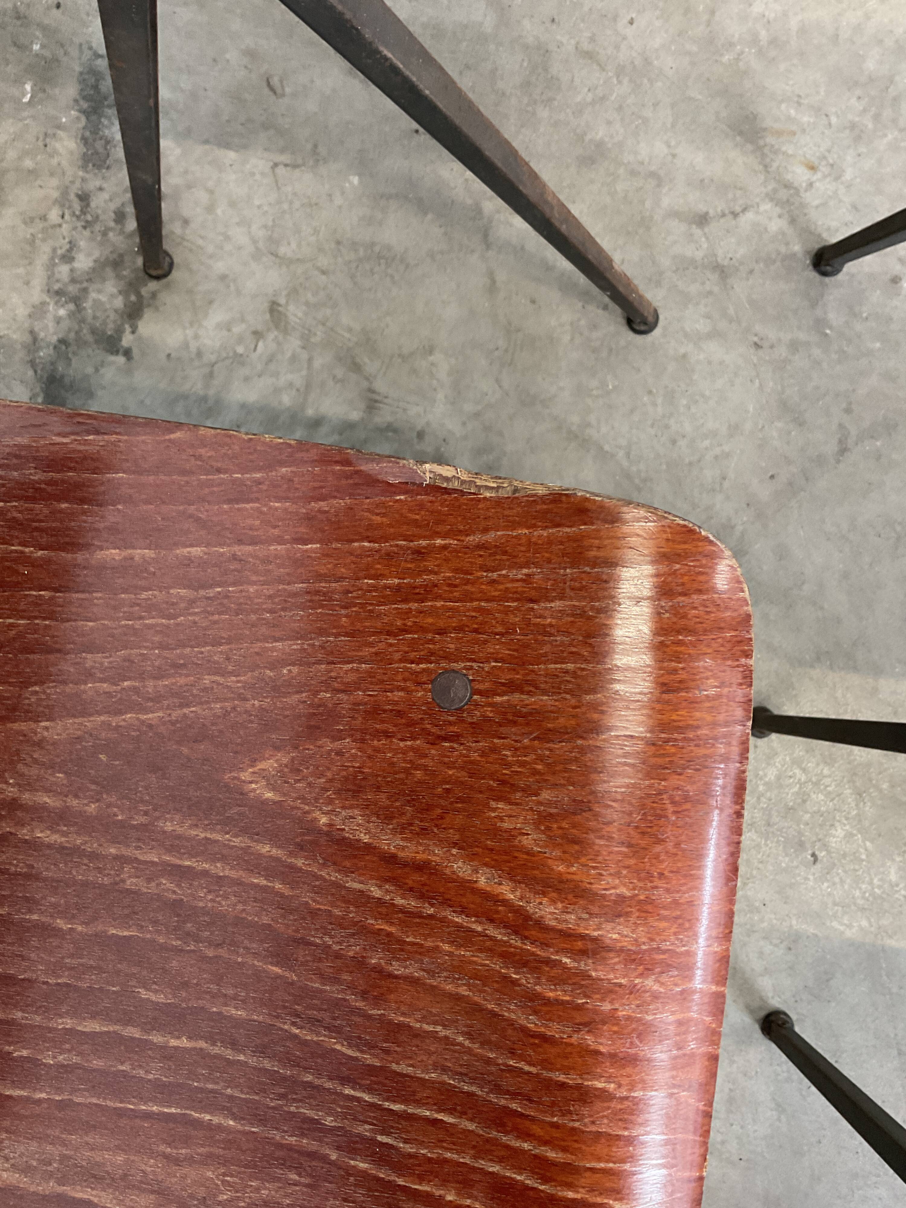 Lot de 8 chaises Spinstoel pour Marko années 60 Pays-Bas