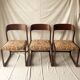 Set of 3 Baumann chairs, model bémol nicknamed sled.