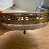 Brass and glass ceiling light