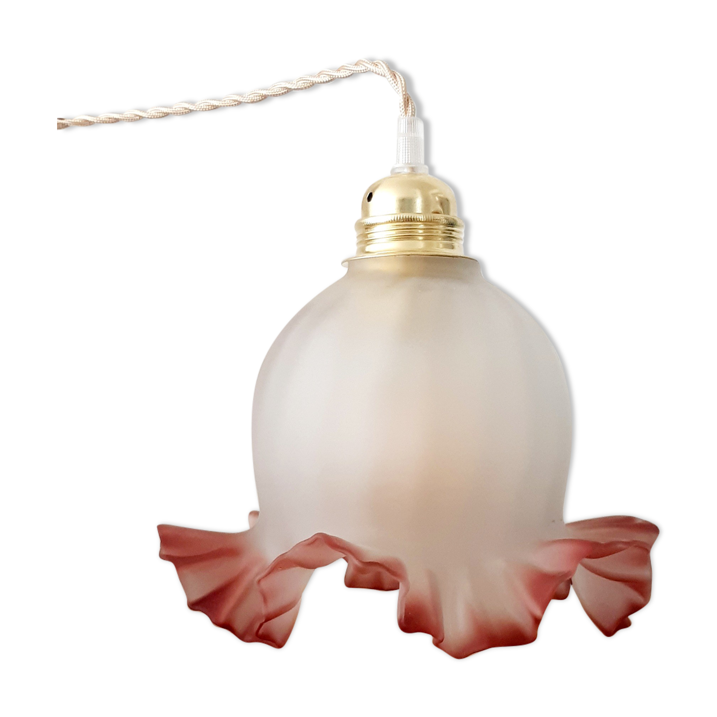 Vintage tulip hanging lamp
