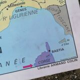 Old historical map Armand Colin The revolutionary France-Paris during the Revolution