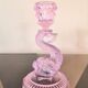 Fish pink glass vase koi design 70s