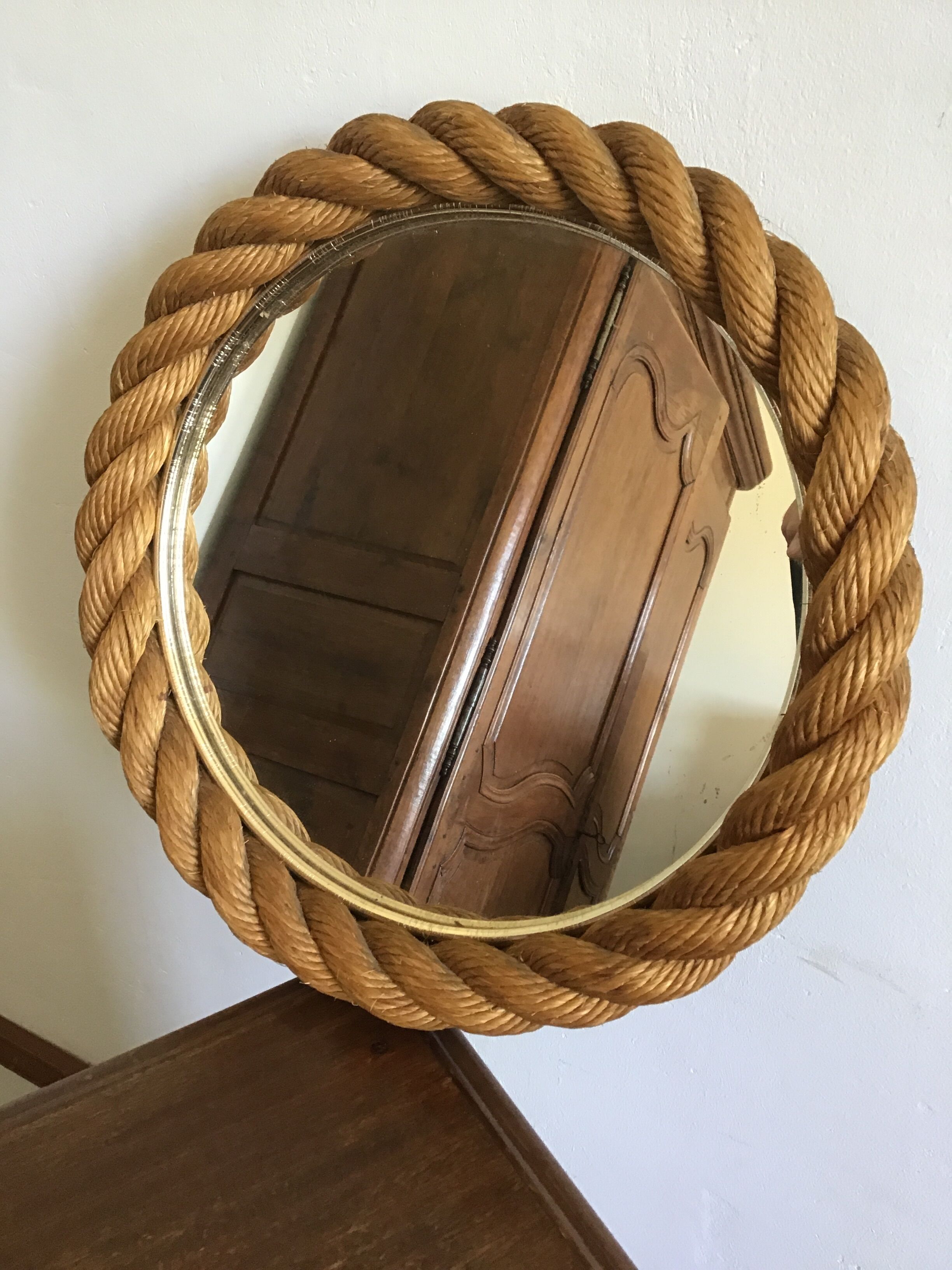 Handcrafted rope mirror 33cm