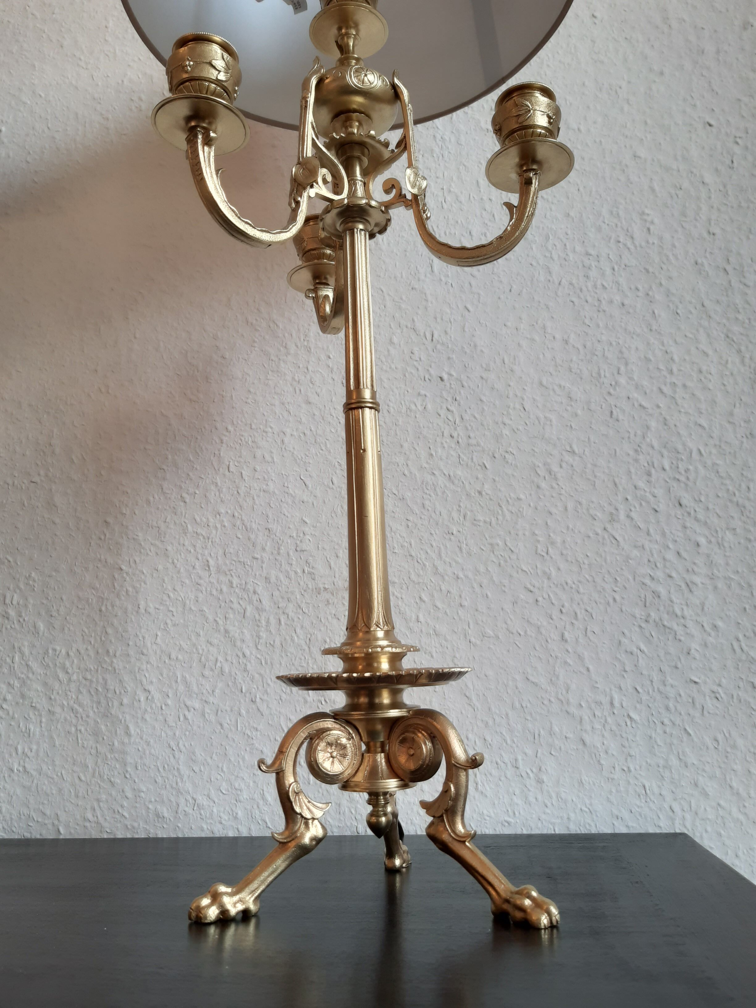 Pair of old candlestick lamps from the 19th century Napoleon III