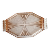 Art Deco Octagonal Glass Tray
